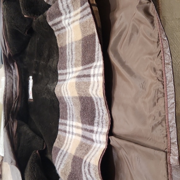 70s Vintage Sears  "The Leather Shop" Leather Lined Coat, Brown, Men's 44 Tall - Picture 11 of 11